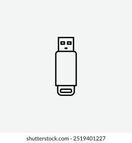 Icono del USB aislado en el fondo blanco