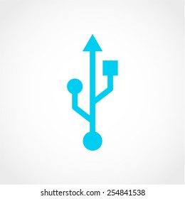 Usb Icon Isolated on White Background