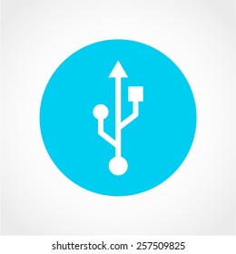 Usb Icon Isolated on White Background
