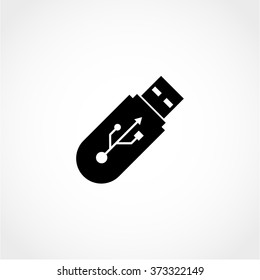 USB Icon Isolated on White Background