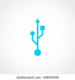 usb Icon Isolated on White Background