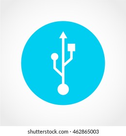 usb Icon Isolated on White Background