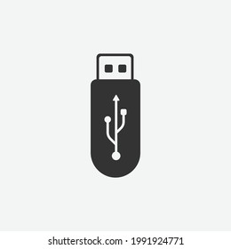 usb icon isolated white background