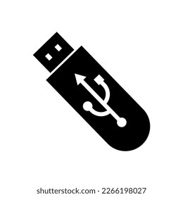 usb icon with line, vector eps 10