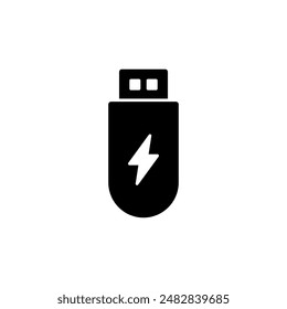 Usb icon logo design. Flash disk sign and symbol. flash drive sign. usb charging