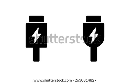Usb icon logo design. Flash disk sign and symbol. flash drive sign. usb charging