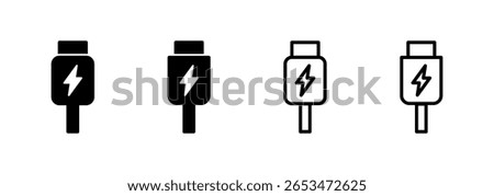 Usb icon logo design. Flash disk sign and symbol. flash drive sign. usb charging
