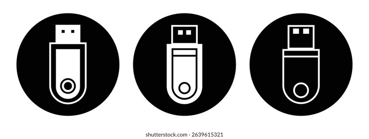 Usb icon logo design. Vector usb flash drive vector icon. Usb icon set. Flash disk sign and symbol. usb charging.