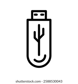 USB icon logo sign set vector outline