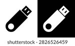 USB icon minimal clipart bundle.