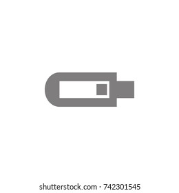 usb icon on white background