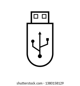 
USB Icon. Plug or Connector Illustration As A Simple Vector Sign & Trendy Symbol for Design and Websites, Presentation or Application.