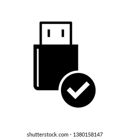 
USB Icon. Plug or Connector Illustration As A Simple Vector Sign & Trendy Symbol for Design and Websites, Presentation or Application.