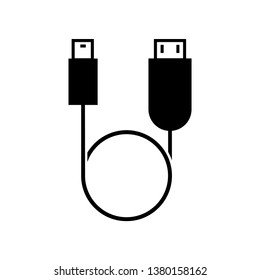 
USB Icon. Plug or Connector Illustration As A Simple Vector Sign & Trendy Symbol for Design and Websites, Presentation or Application.