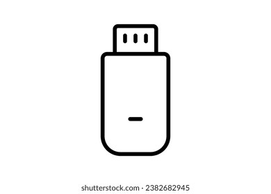 icono usb. icono relacionado con dispositivo, tecnología informática. estilo de icono de línea. diseño de vector simple editable