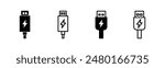Usb icon set. Flash disk icon vector