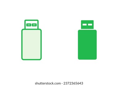 Usb icon set. Flash disk icon vector