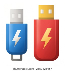 USB icon set. Flash disk icon, Vector Illustration with background white.