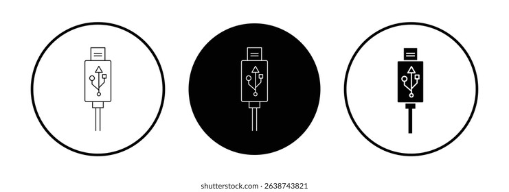 USB icon set, USB flash drive symbol.  usb flash drive vector icon.
