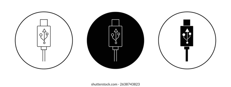 USB icon set, USB flash drive symbol.  usb flash drive vector icon.