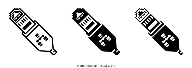 usb icon set flat vecktor trendy popular simple