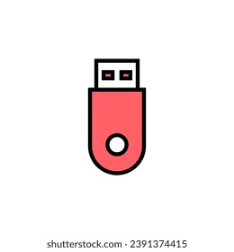 Usb icon set illustration. Flash disk sign and symbol. flash drive sign.