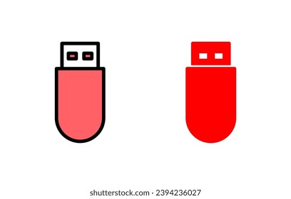 Usb icon set illustration. Flash disk sign and symbol. flash drive sign.