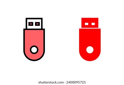 Usb icon set illustration. Flash disk sign and symbol. flash drive sign.
