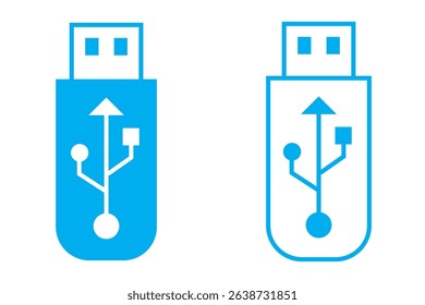 Usb icon set illustration. Flash disk sign and symbol. flash drive sign.