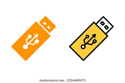 Usb icon set for web and mobile app. Flash disk sign and symbol. flash drive sign.