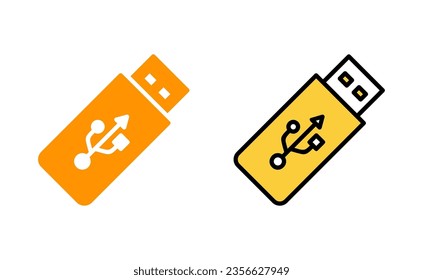 Juego de iconos Usb para web y aplicación móvil. Signo y símbolo del disco flash. signo de unidad flash.