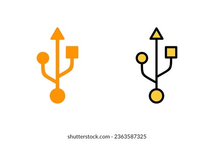 Usb icon set for web and mobile app. Flash disk sign and symbol. flash drive sign.