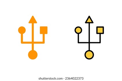 Juego de iconos Usb para web y aplicación móvil. Signo y símbolo del disco flash. signo de unidad flash.