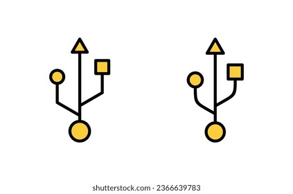 Juego de iconos Usb para web y aplicación móvil. Signo y símbolo del disco flash. signo de unidad flash.