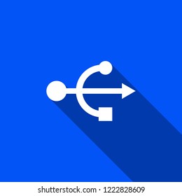 USB icon with shadow , sign design