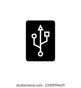 usb icon simple design in white background