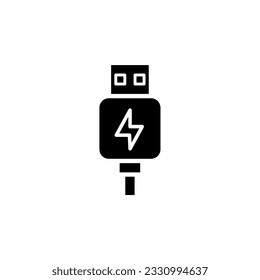 diseño simple de icono usb en fondo blanco