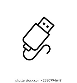 usb icon simple design in white background