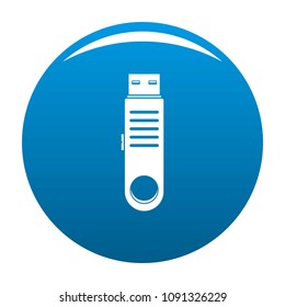Usb icon. Simple illustration of usb vector icon for any design blue