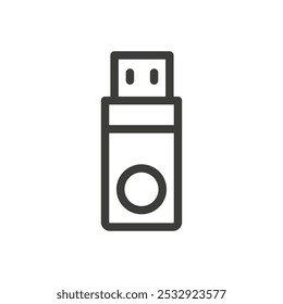 ícone Usb Simples contorno do logotipo do vetor