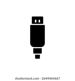 Símbolo de ícone USB para aplicativos e sites. carregamento USB. Sinal e símbolo de disco flash. sinal de unidade flash.