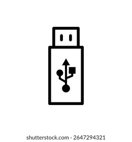Símbolo de ícone USB para aplicativos e sites. carregamento USB. Sinal e símbolo de disco flash. sinal de unidade flash.