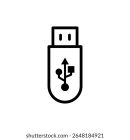 Símbolo de ícone USB para aplicativos e sites. carregamento USB. Sinal e símbolo de disco flash. sinal de unidade flash.