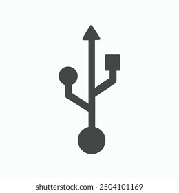 Símbolo del icono del USB, y Vector, se puede utilizar para el Web, la impresión, y el móvil