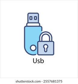 Usb Icon Symbol vector graphics.