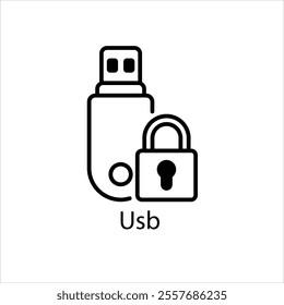 Usb Icon Symbol vector graphics.