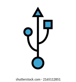 USB icon technology, connect device sign, electronic portable symbol ,vector illustration media .