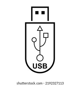 USB icon technology, connect device sign, electronic portable symbol ,vector illustration media .