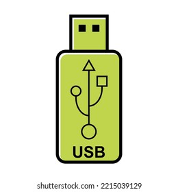 USB icon technology, connect device sign, electronic portable symbol ,vector illustration media .