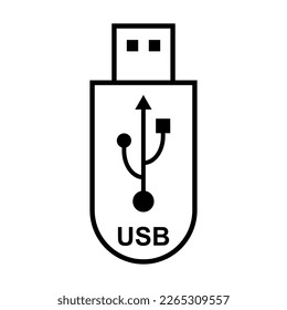 USB icon technology, connect device sign, electronic portable symbol ,vector illustration media .